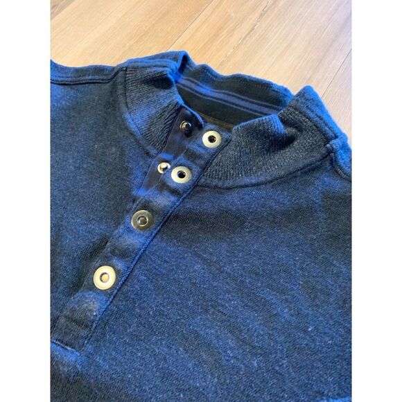 Hathaway Men's XXL Mock Collar w/ Snap Placket 1/4 Sweater Interlock Knit  EUC - Picture 6 of 6